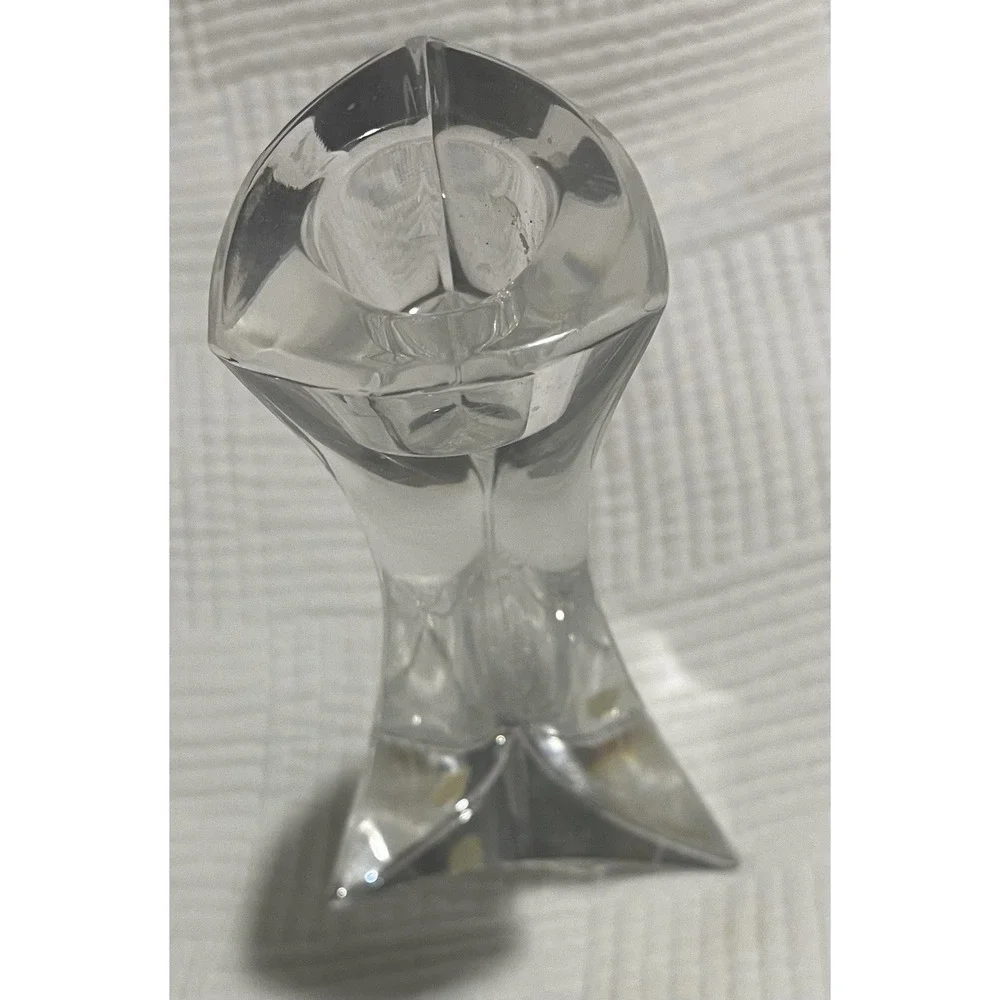 Partylite VTG 24% Lead Crystal 6" Trilliant Taper Candle Holder - Picture 5 of 6